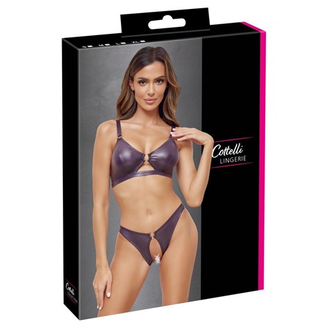 ZESTAW BIELIZNY BRA AND BRIEFS PURPLE S