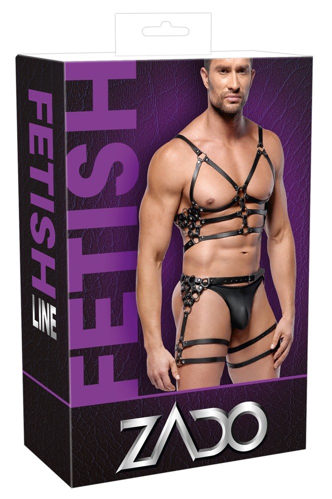 UPRZĄŻ LEATHER HARNESS SET M/L