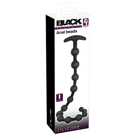 KULKI ANALNE BLACK VELVETS ANAL BEADS SILIC