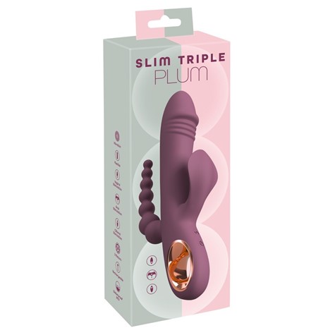 VIBRATOR SLIM TRIPLE PLUM