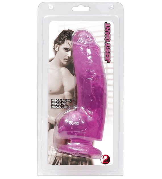 JERRY GIANT DILDO CLEAR PINK