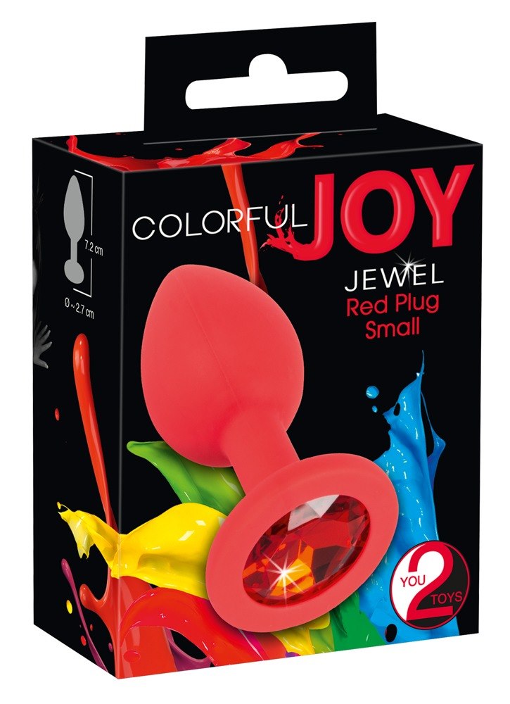 KOREK ANALNY COLORFUL JOY JEWEL RED PLUG