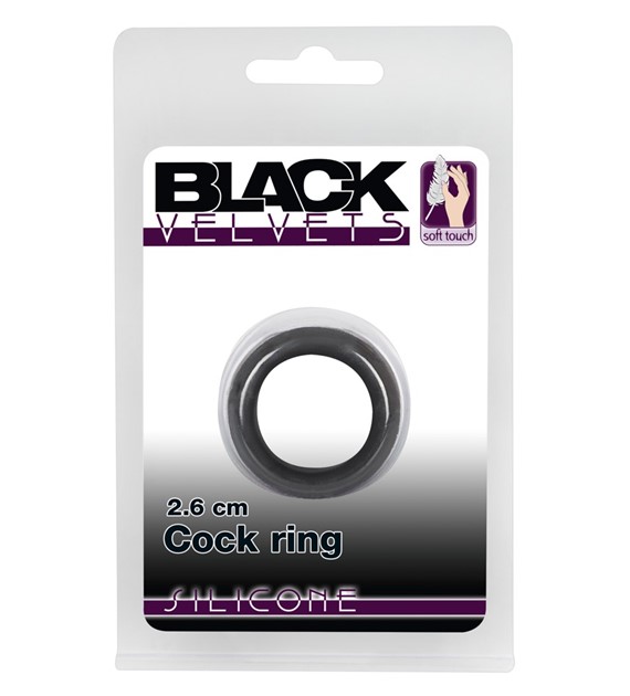 BLACK VELVETS COCK RING 2.6 CM