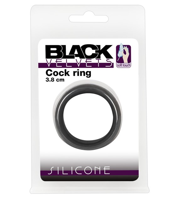 BLACK VELVETS COCK RING 3.8 CM