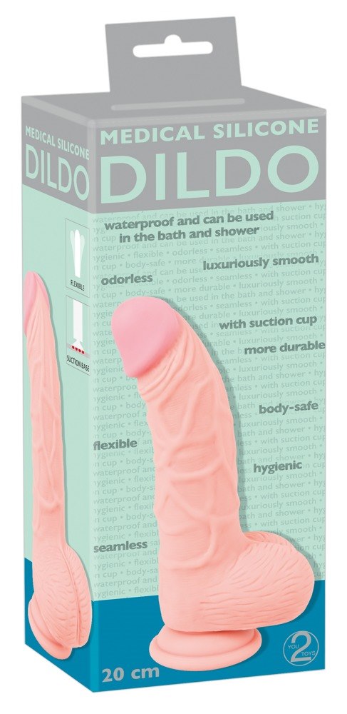 MEDICAL SILICONE DILDO 20 CM