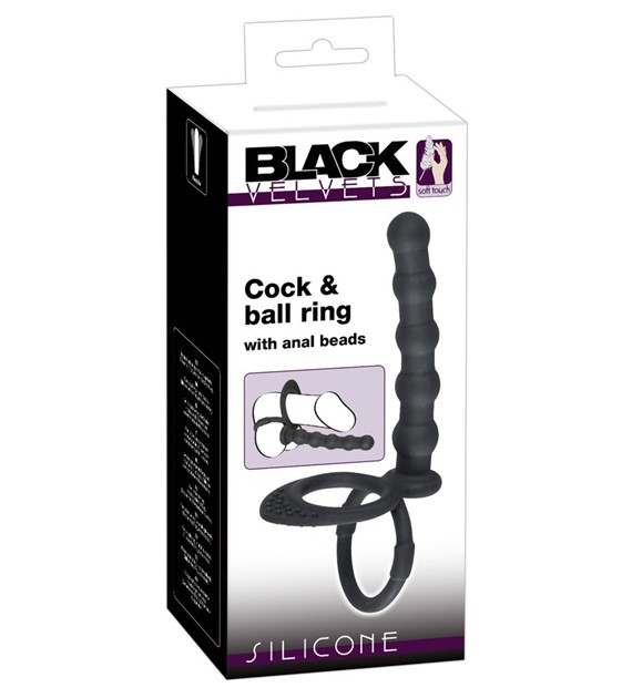 Black Velvets Cock & ball ring