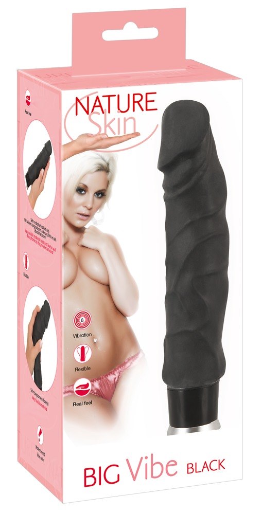 VIBRATOR NATURE SKIN BIG VIBE BLACK 