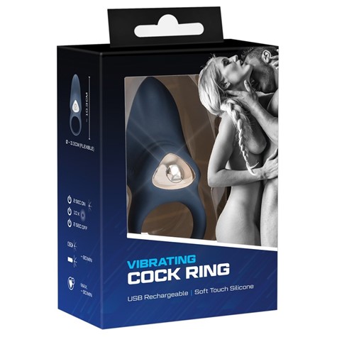 VIBRATING COCK RING RECHARGEAB      