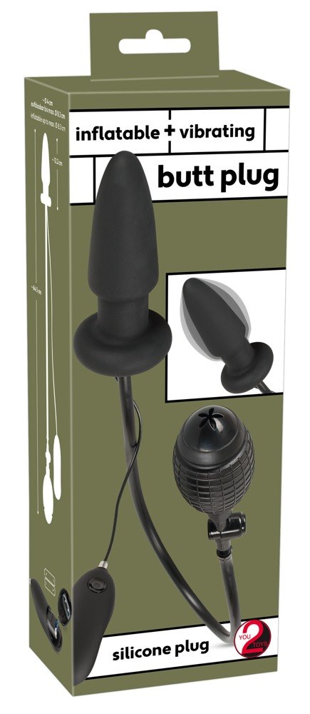 KOREK ANALNY INFLATABLE VIBRATING BUTT PLUG