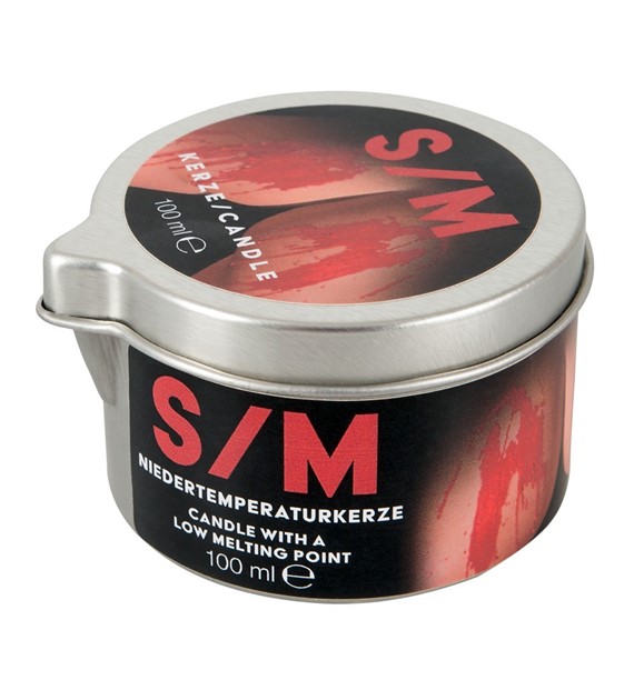 S/M CANDLE IN A TIN RED 100 G
