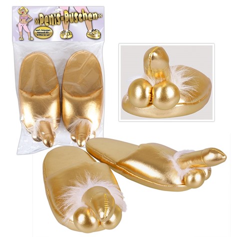 GADŻET PENIS SLIPPERS GOLD
