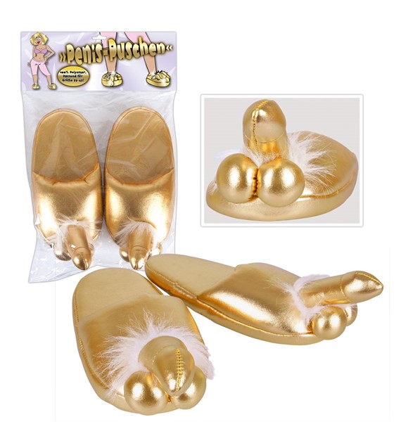 GADŻET PENIS SLIPPERS GOLD