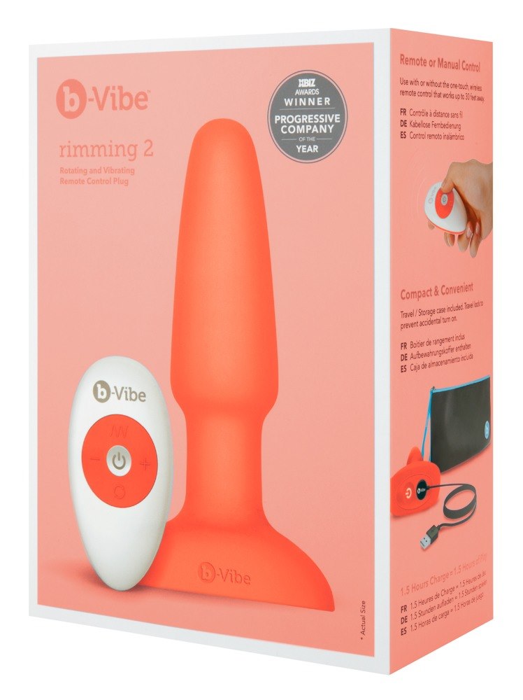 B-VIBE RIMMING PLUG 2 ORANGE