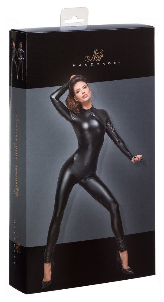 BODY NOIR CATSUIT LEASHXL