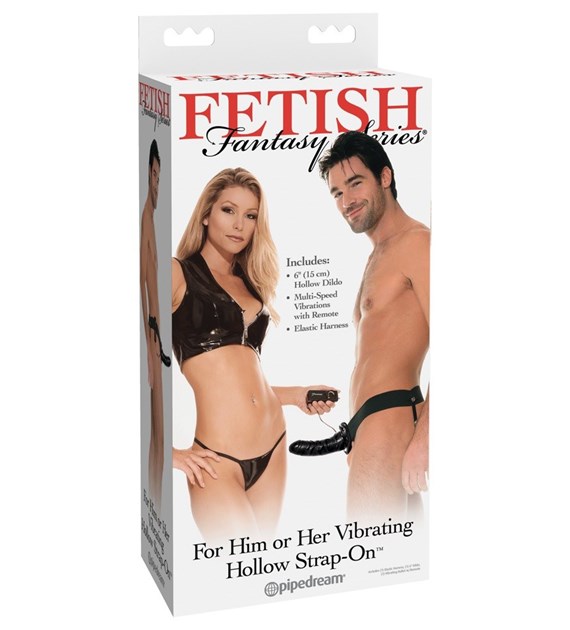 VIBRATING HOLLOW STRAP-ON
