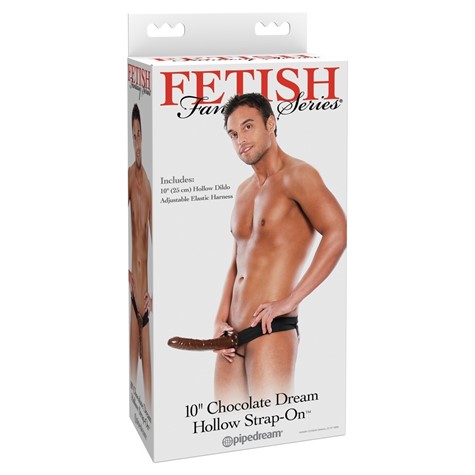 10  CHOCOLATE DREAM HOLLOW STRAP-ON