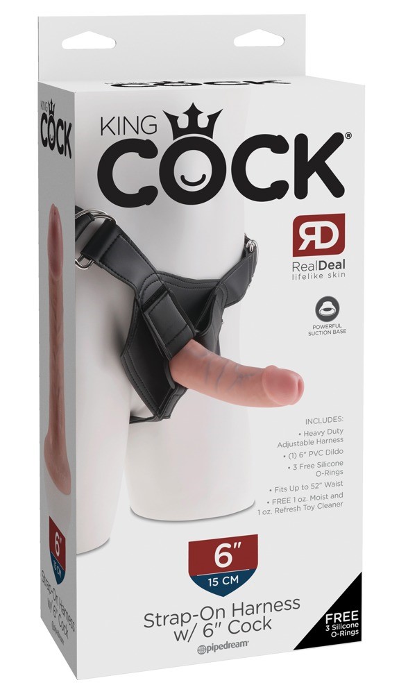 STRAPON KING COCK STRAP-ON 6 INCH