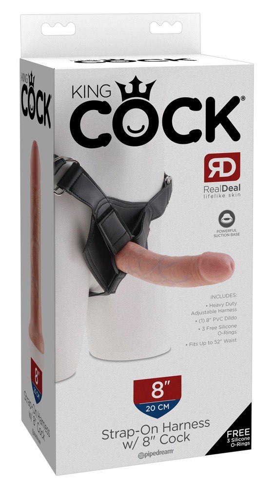 STRAPON KING COCK STRAP-ON 8 INCH