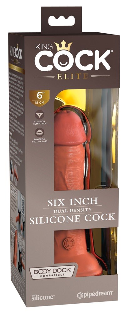 6  DUAL DENSITY SILICONE COCK