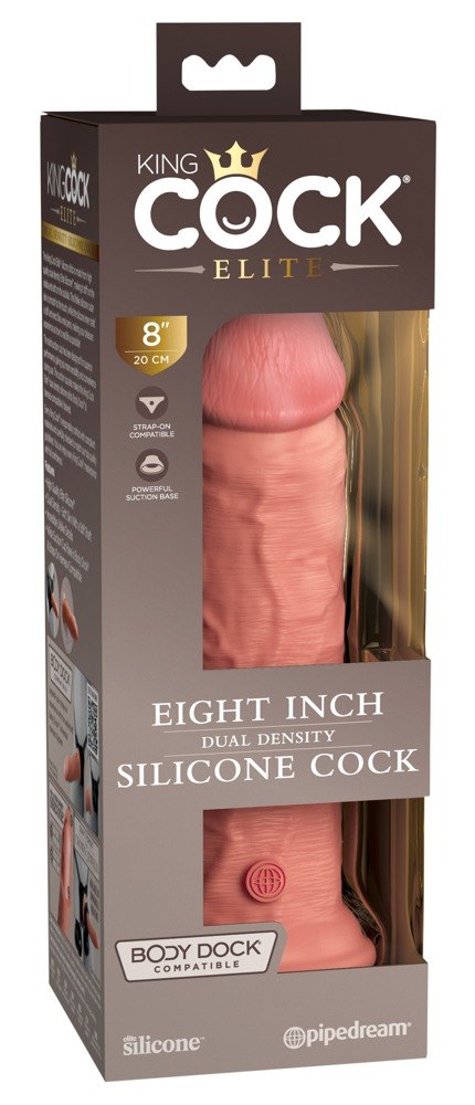 8  DUAL DENSITY SILICONE COCK