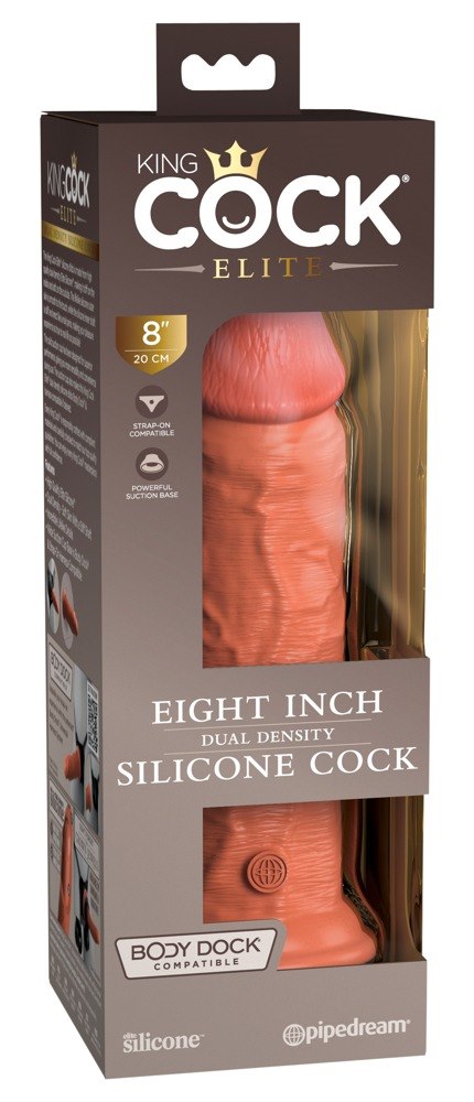 8  DUAL DENSITY SILICONE COCK