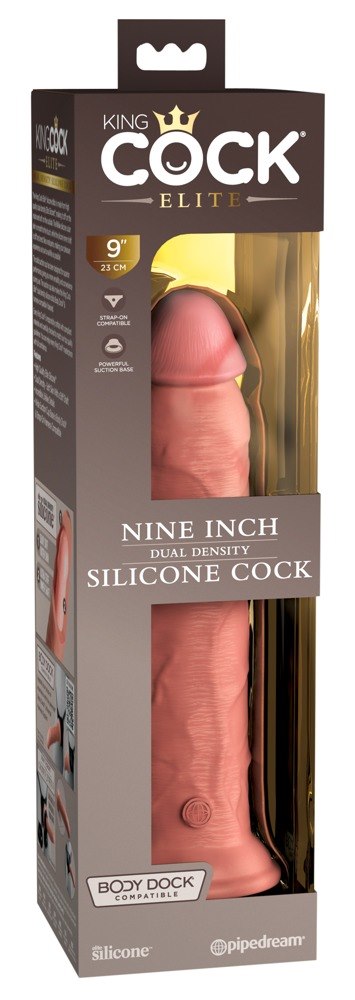 9  DUAL DENSITY SILICONE COCK