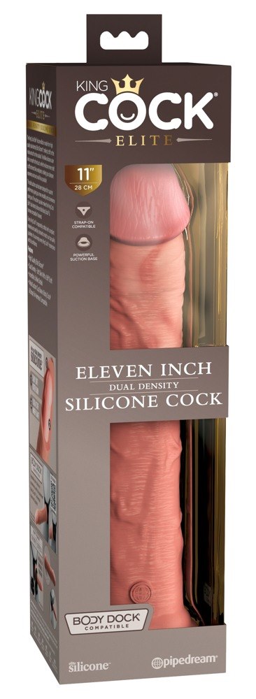 11  DUAL DENSITY SILICONE COCK