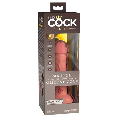 6  VIBRATING + DUAL DENSITY SILICONE COCK