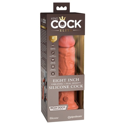 8  VIBRATING + DUAL DENSITY SILICONE COCK