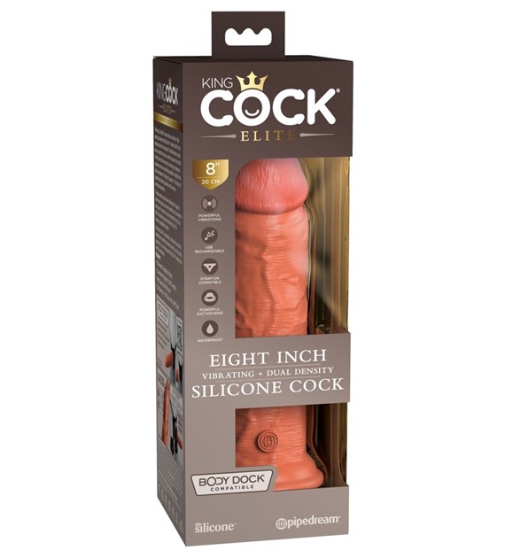 8  VIBRATING + DUAL DENSITY SILICONE COCK