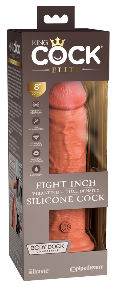 8  VIBRATING + DUAL DENSITY SILICONE COCK