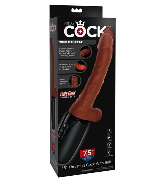 WIBRATOR 7.5  THRUSTING COCK WITH BALLS