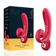 VIBRATOR WITH TONGUE AND CLITORAL STIMULATION EROSPACE SWEET PLAY A4