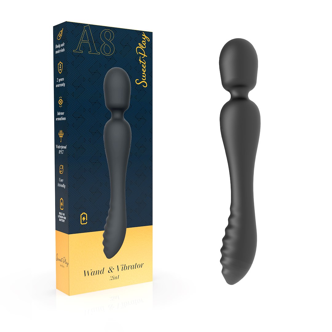 2-IN-1 WAND MASSAGER AND G-SPOT VIBRATOR SWEET PLAY A8