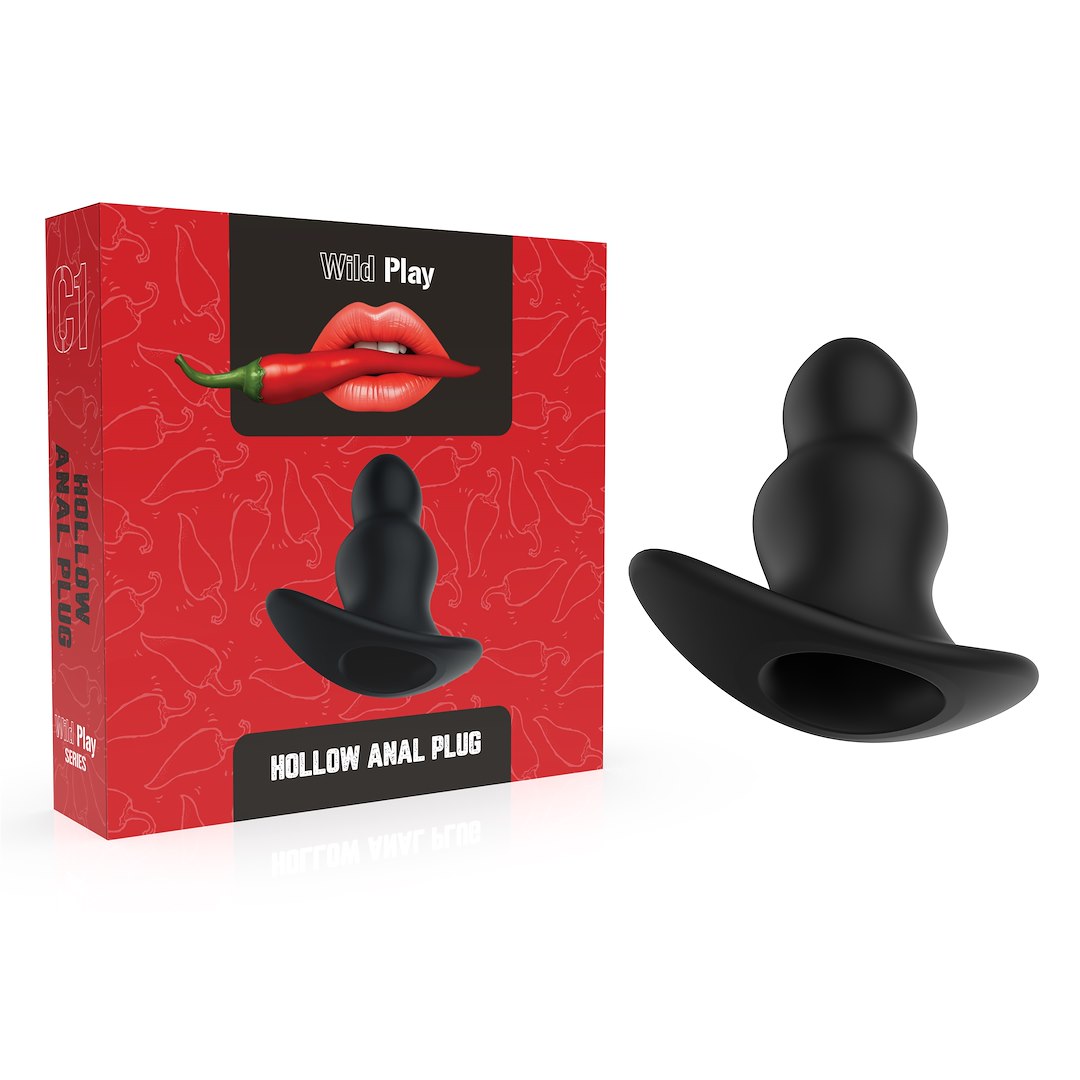 SILICONE ANAL PLUG WITH TUNNEL WILD PLAY C1